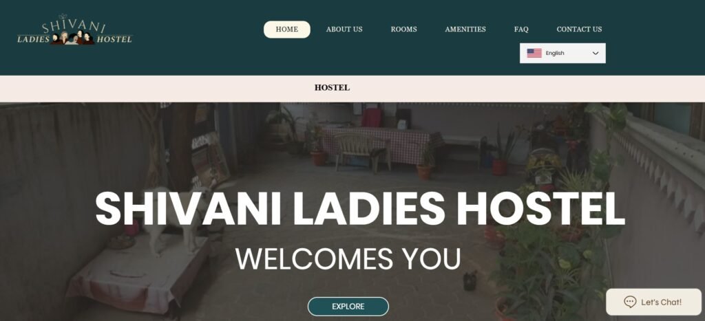 Website for Ladies Hostel